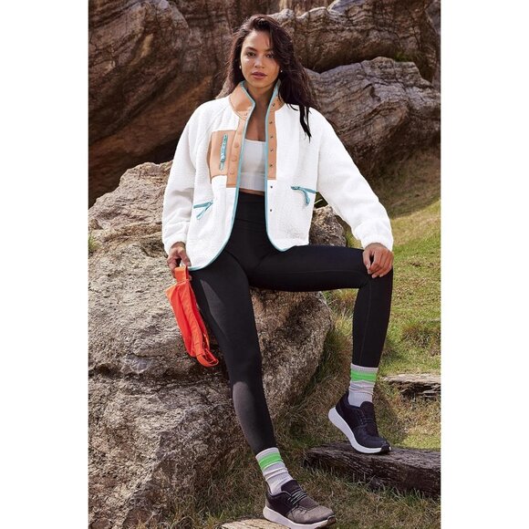 Women's White Brown Fuzzy Fluffy Fleece Vest Jacket Coats Winter Warm Outwear - Picture 3 of 7